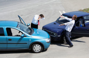 drivers arguing after car accident