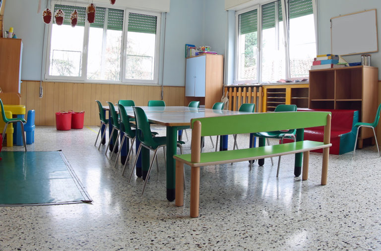 Inside A Classroom Of A Daycare Center Without Children